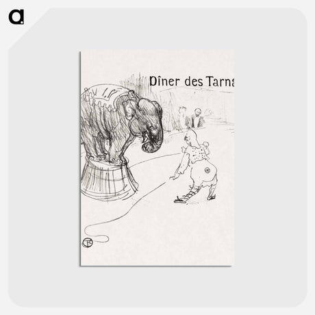 アートポストカード-Menu from the Dinner Tarnais - アンリ ド トゥールーズ ロートレック Postcard.