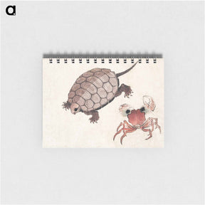 アートメモ帳-Katsushika Hokusai's turtle and crab - 葛飾 北斎 Memo.