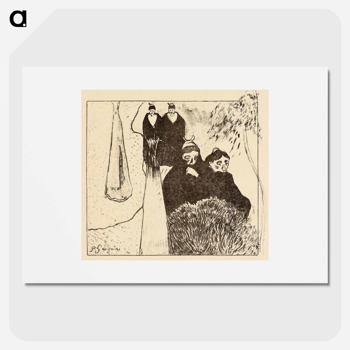 アートポスター-Old Women of Arles - ポール ゴーギャン Poster.