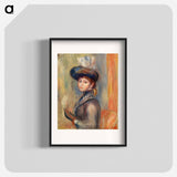 Girl in Gray-Blue - Pierre-Auguste Renoir Poster.