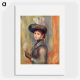 Girl in Gray-Blue - Pierre-Auguste Renoir Poster.