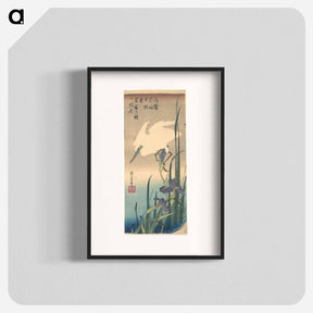 アートポスター-White Heron and Iris
 - 歌川 広重 Poster.