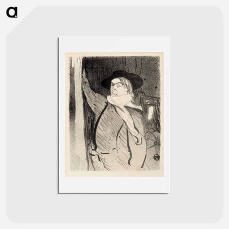 アートポストカード-Aristide bruant - アンリ ド トゥールーズ ロートレック Postcard.