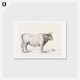 アートポストカード-Standing bull - ジャン ベルナール Postcard.