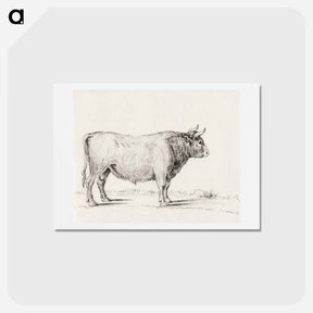 アートポストカード-Standing bull - ジャン ベルナール Postcard.