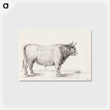 アートポストカード-Standing bull - ジャン ベルナール Postcard.