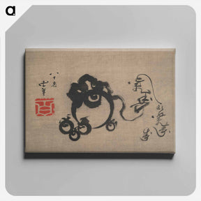 アートパネル-Katsushika Hokusai - Five Treasure Balls and Five “Longevity” Character - 葛飾 北斎 Canvas.