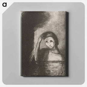 アートパネル-Frontispiece from Emile Verhaeren's Les Debacles - オディロン ルドン Canvas.