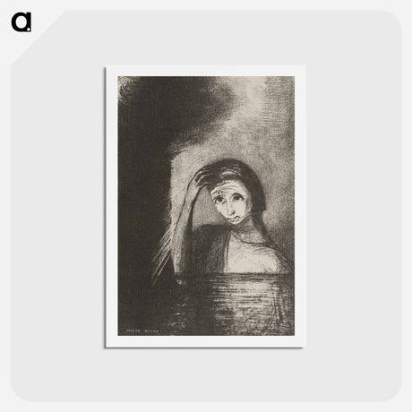 アートポストカード-Frontispiece from Emile Verhaeren's Les Debacles - オディロン ルドン Postcard.