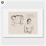 Two Tahitian Women and a Marquesan Earplug - Paul Gauguin Poster.