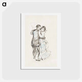 アートポストカード-La danse à la campagne (The Dance in the Country) - ピエール オーギュスト ルノワール Postcard.