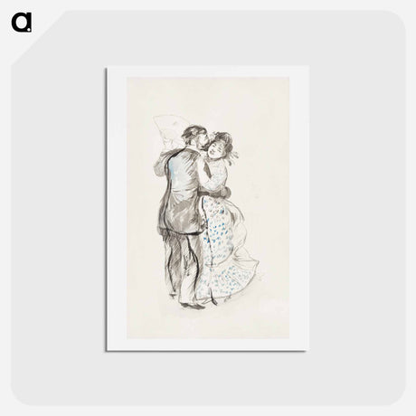 アートポストカード-La danse à la campagne (The Dance in the Country) - ピエール オーギュスト ルノワール Postcard.