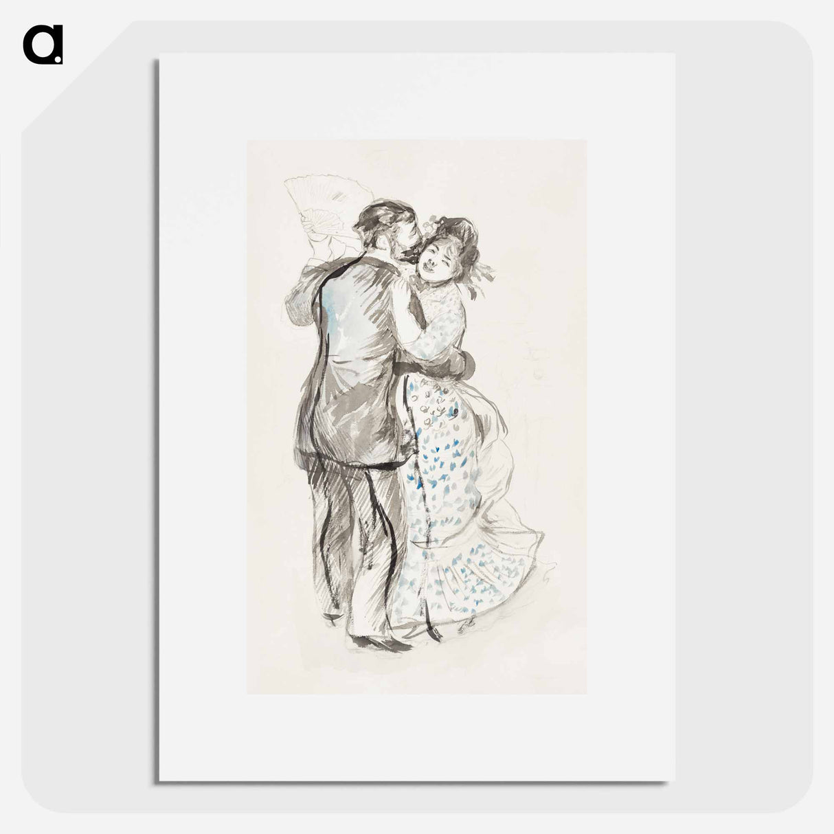 アートポスター-La danse à la campagne (The Dance in the Country) - ピエール オーギュスト ルノワール Poster.