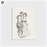 アートポストカード-La danse à la campagne (The Dance in the Country) - ピエール オーギュスト ルノワール Postcard.