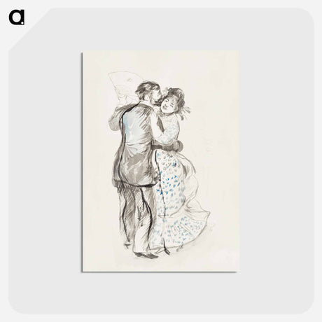 アートポストカード-La danse à la campagne (The Dance in the Country) - ピエール オーギュスト ルノワール Postcard.