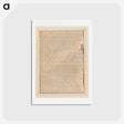 アートポストカード-Jerusalem, Plate 60, "The clouds of Albions Druid Temples...." - ウィリアム ブレイク Postcard.