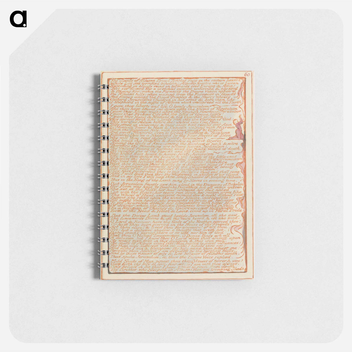 Jerusalem, Plate 60, "The clouds of Albions Druid Temples...." - ウィリアム ブレイク Memo.