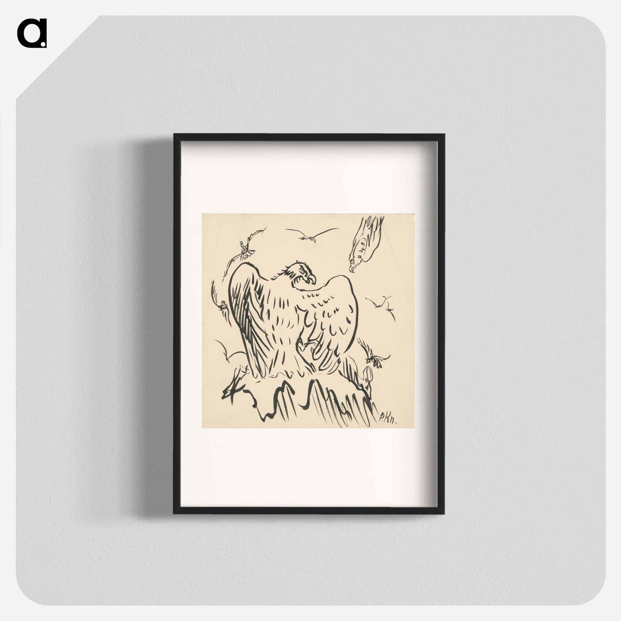 Sketch of eagles - アーノルド ピーター ワイズ クビンチャン Poster.