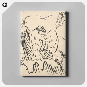 アートパネル-Sketch of eagles - アーノルド ピーター ワイズ クビンチャン Canvas.