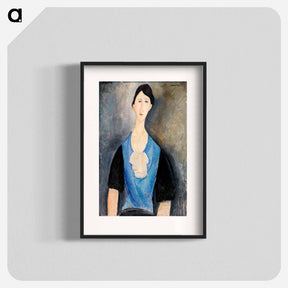 アートポスター-Young Woman in Blue
 - バーンズ・コレクション Poster.