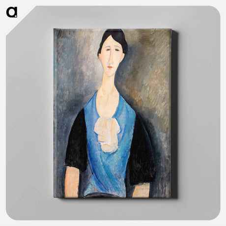 アートパネル-Young Woman in Blue
 - バーンズ・コレクション Canvas.