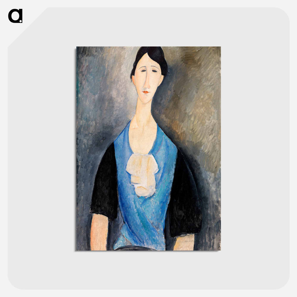 アートポストカード-Young Woman in Blue
 - バーンズ・コレクション Postcard.