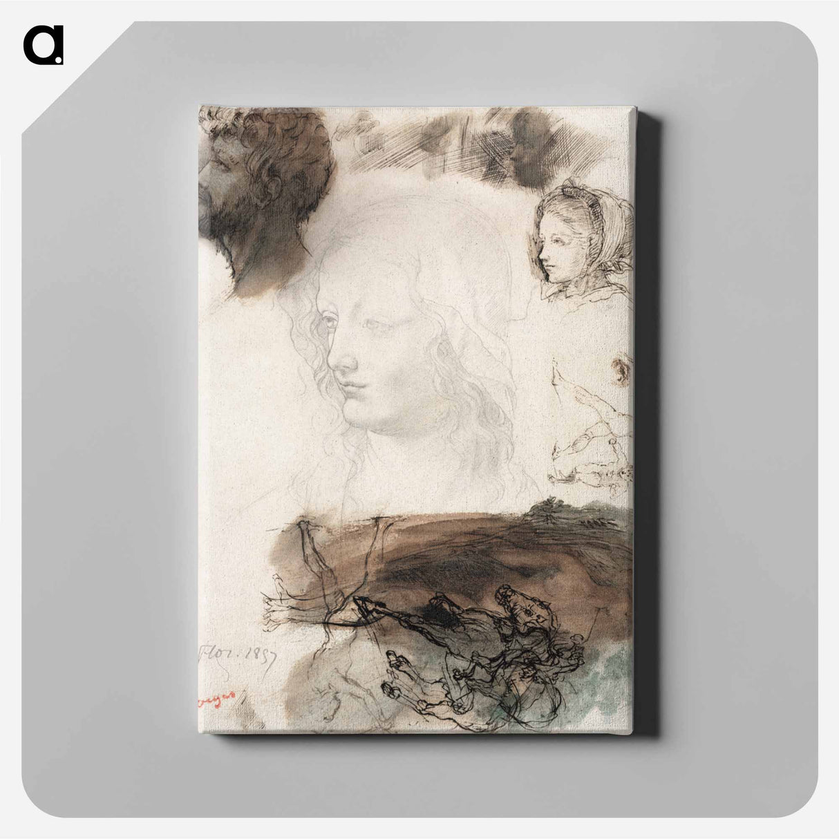 アートパネル-Sheet of Studies and Sketches
 - クリーブランド美術館 Canvas.