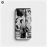 The Painter and Two Women - Ernst Ludwig Kirchner Phone Case.