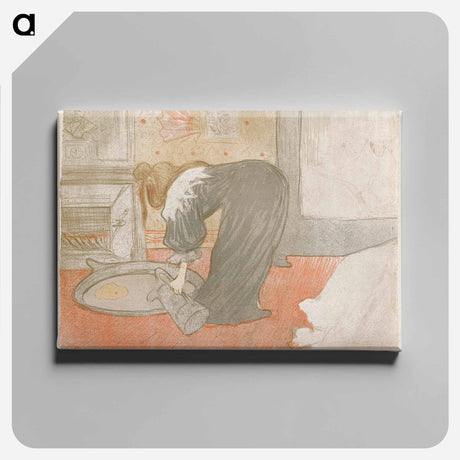 アートパネル-Femme au tub - アンリ ド トゥールーズ ロートレック Canvas.