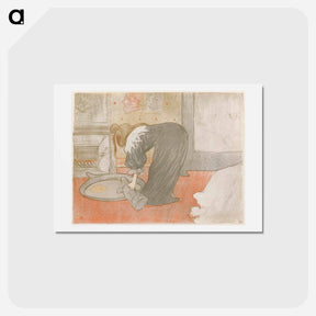 アートポストカード-Femme au tub - アンリ ド トゥールーズ ロートレック Postcard.