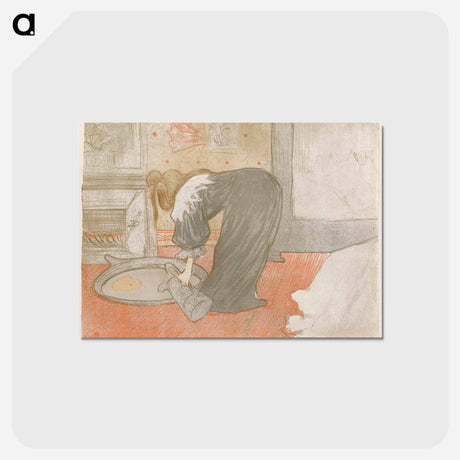 アートポストカード-Femme au tub - アンリ ド トゥールーズ ロートレック Postcard.