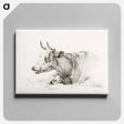 アートパネル-Lying cow - ジャン ベルナール Canvas.