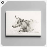 アートパネル-Lying cow - ジャン ベルナール Canvas.
