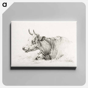 アートパネル-Lying cow - ジャン ベルナール Canvas.