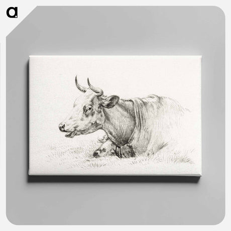 アートパネル-Lying cow - ジャン ベルナール Canvas.