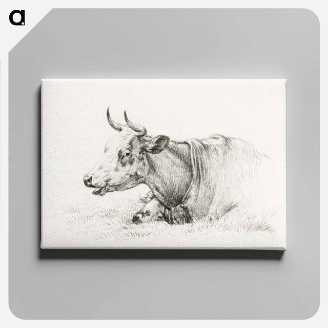 アートパネル-Lying cow - ジャン ベルナール Canvas.