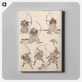 アートパネル-Archers - 葛飾 北斎 Canvas.