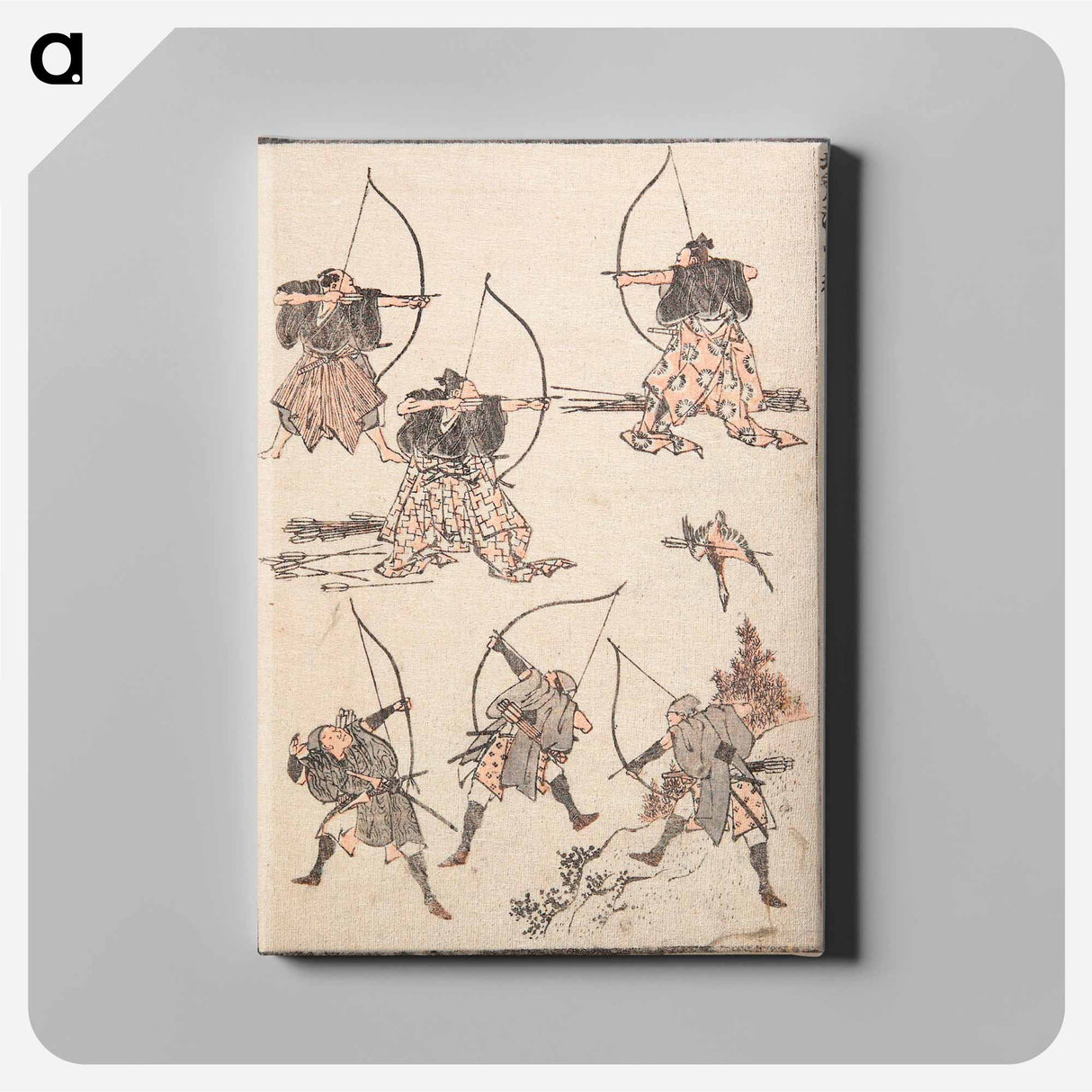 Archers - Katsushika Hokusai Canvas.