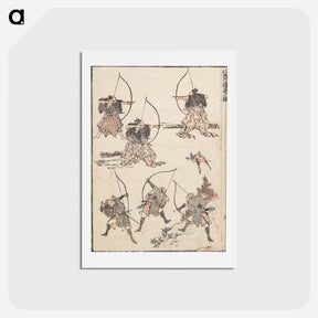 アートポストカード-Archers - 葛飾 北斎 Postcard.