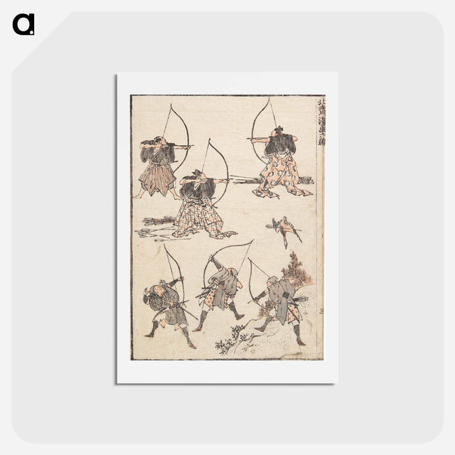 アートポストカード-Archers - 葛飾 北斎 Postcard.