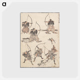 アートポストカード-Archers - 葛飾 北斎 Postcard.