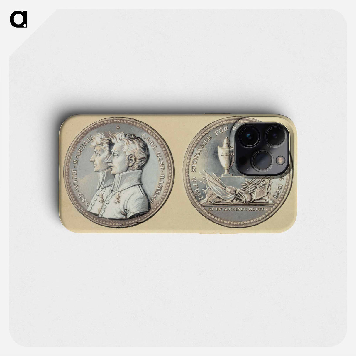 Matkamiehen näky-runon alkuvinjetin mitali - アルバート エーデルフェルト Phone Case.