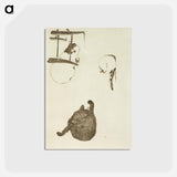アートポストカード-Three cats - エドゥアール マネ Postcard.