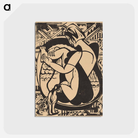 アートポストカード-Woman in the Bathtub - エルンスト ルートヴィヒ キルヒナー Postcard.