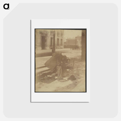 アートポストカード-Seated Vagrant
 - ウジェーヌ アジェ Postcard.