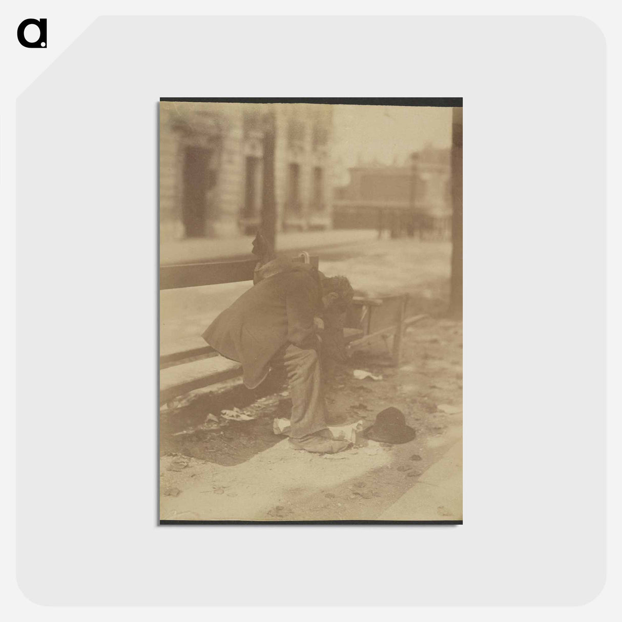 アートポストカード-Seated Vagrant
 - ウジェーヌ アジェ Postcard.