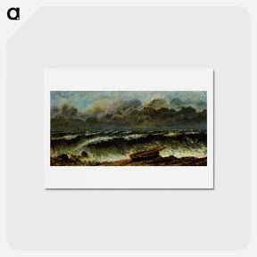 アートポストカード-The Waves - ギュスターヴ クールベ Postcard.