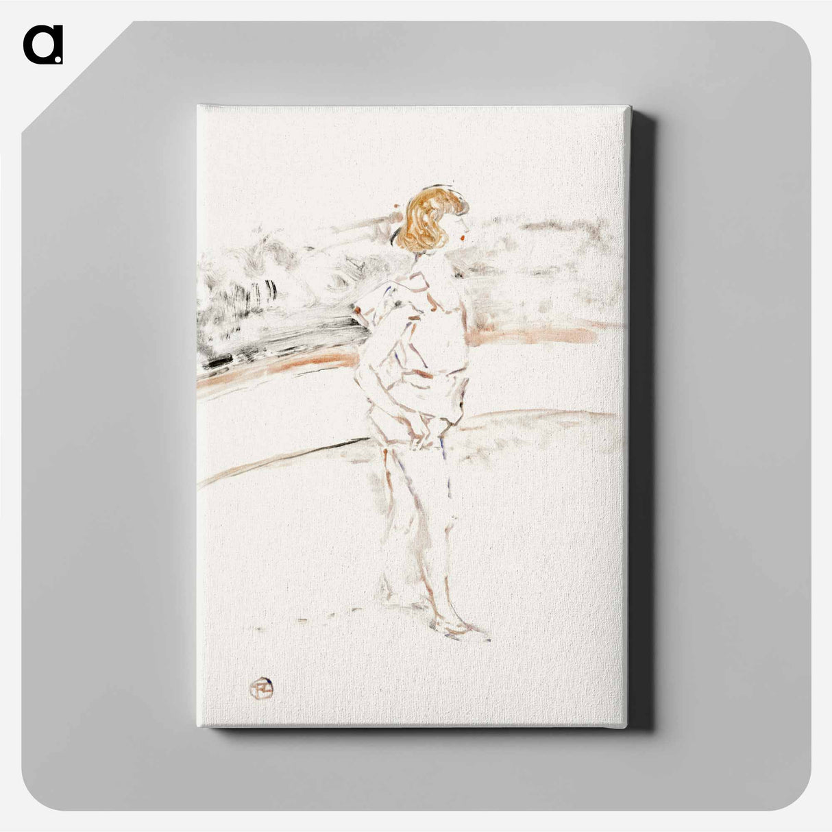 アートパネル-Young acrobat in the arena - アンリ ド トゥールーズ ロートレック Canvas.