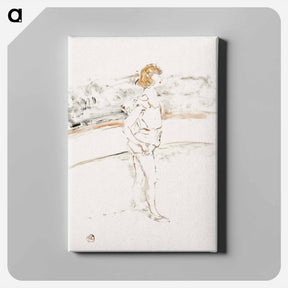 アートパネル-Young acrobat in the arena - アンリ ド トゥールーズ ロートレック Canvas.