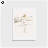 アートポストカード-Young acrobat in the arena - アンリ ド トゥールーズ ロートレック Postcard.